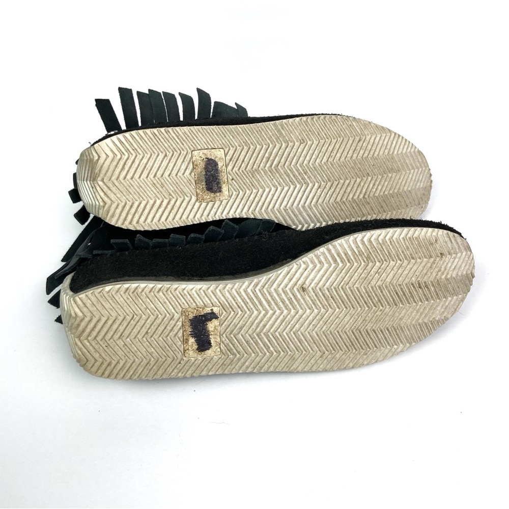 RAG AND BONE Black Suede Fringe Tassel Ghita Moccasin Bootie Boot 11 Bohemian - Picture 7 of 7